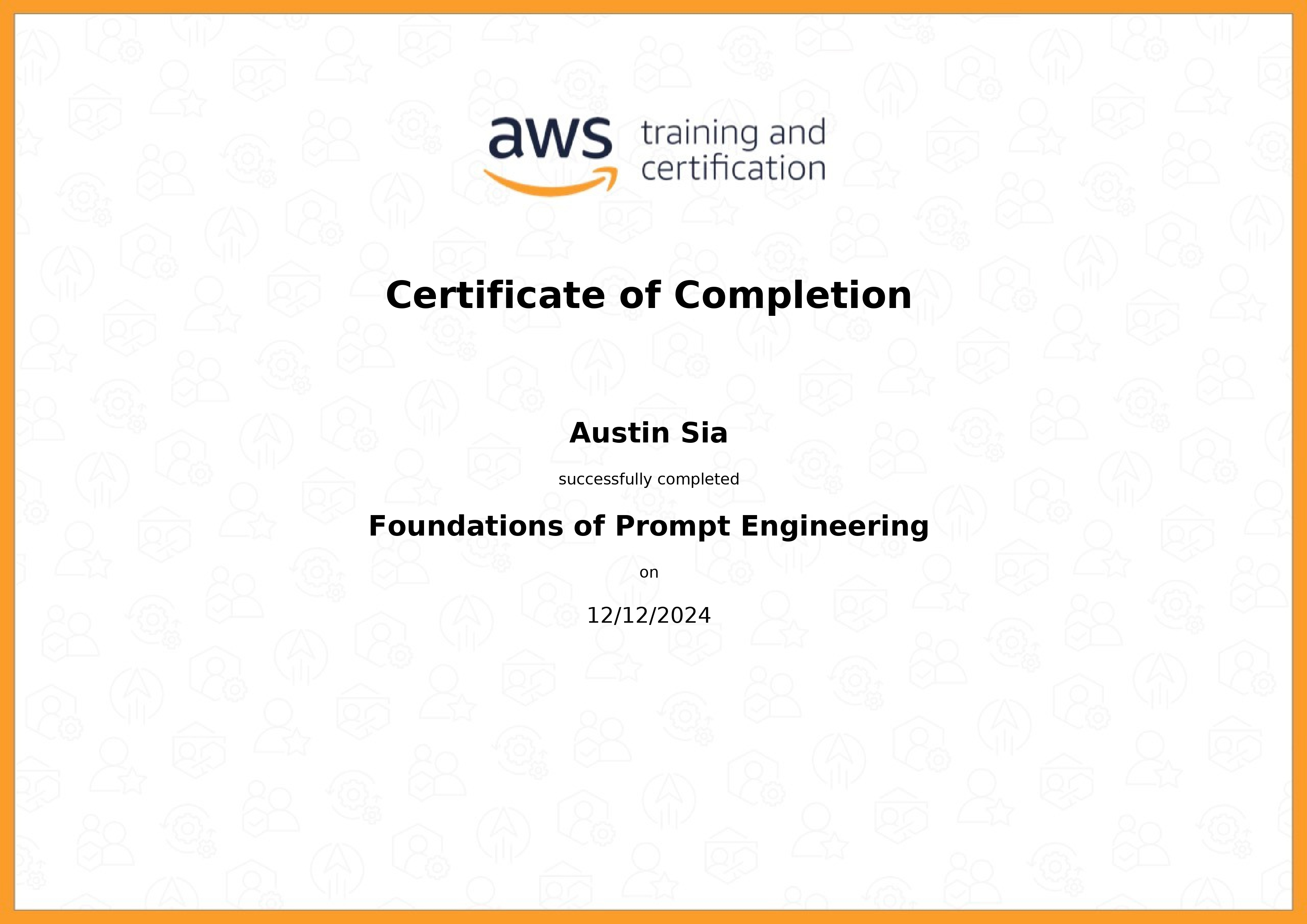 Foundations of Prompt Engineering certificate