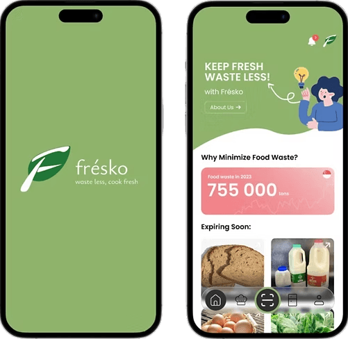 Frésko app screens