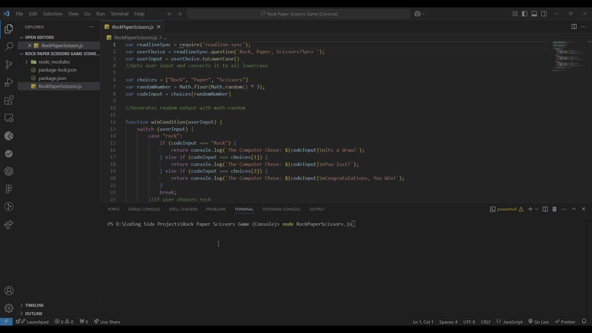 RPS Console Game screenshot