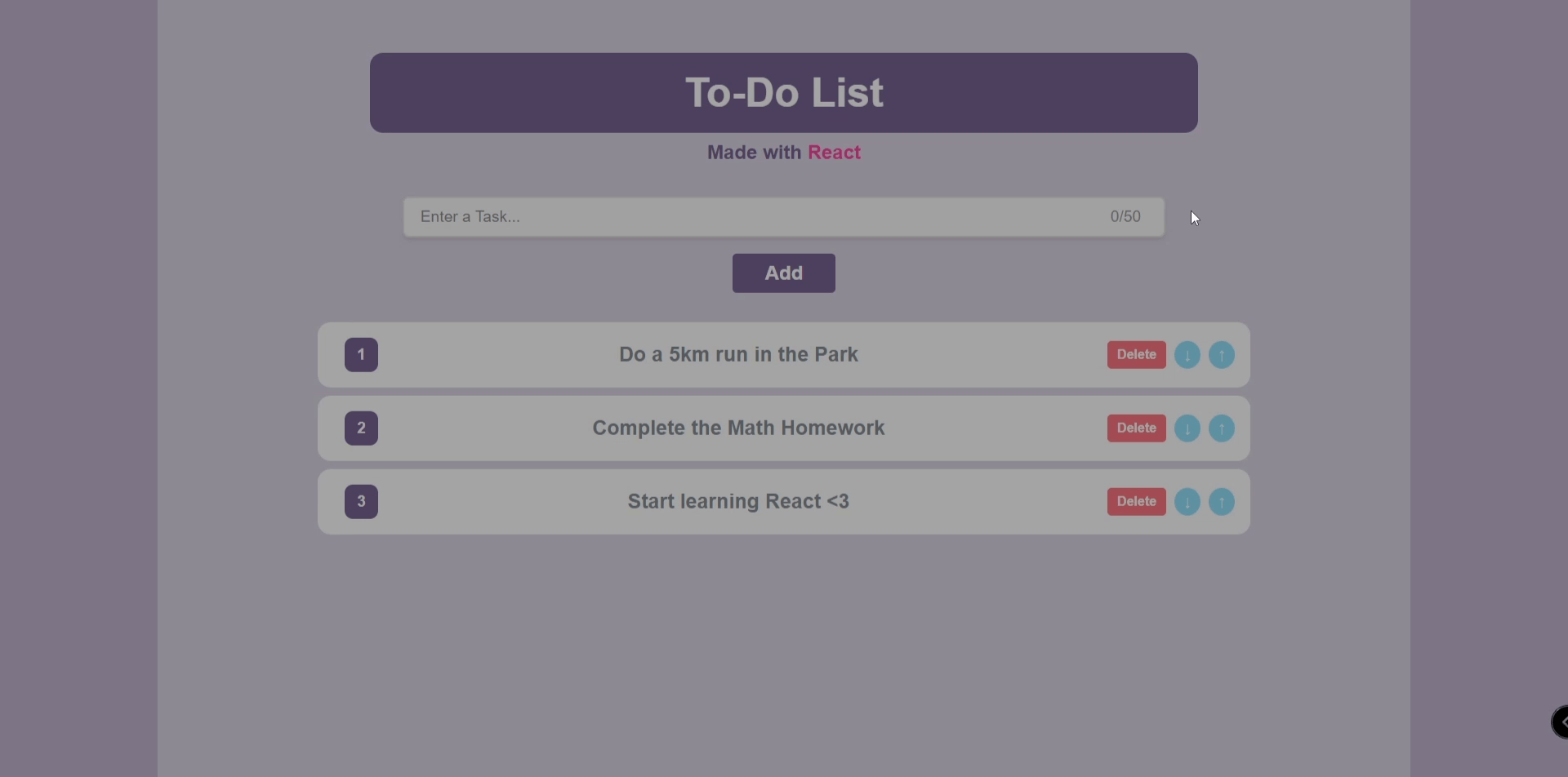 To-Do List screenshot